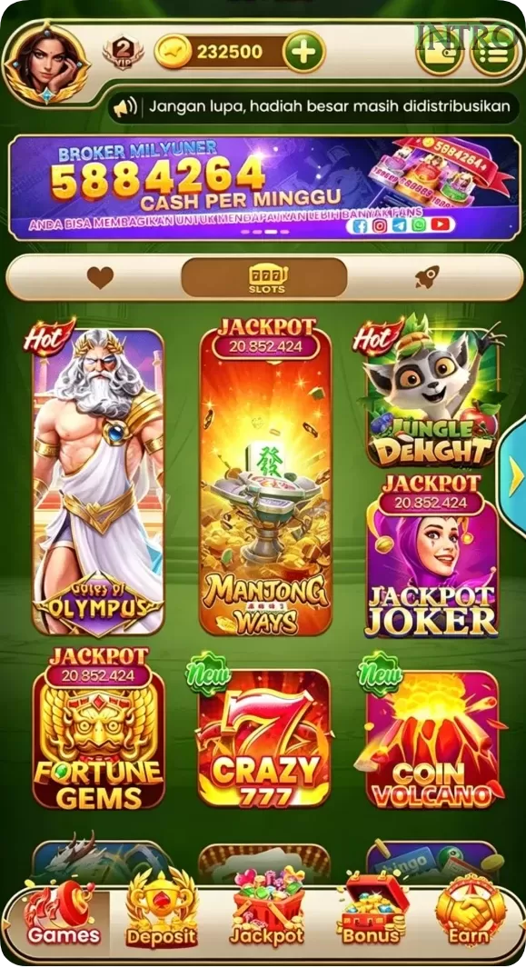 Cuplikan layar 88ID — aktivitas